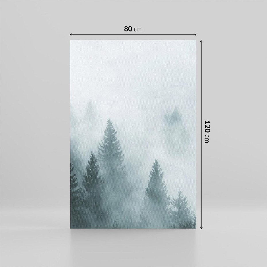 Obraz na płótnie 80x120 - Las w Mgłe - las, we