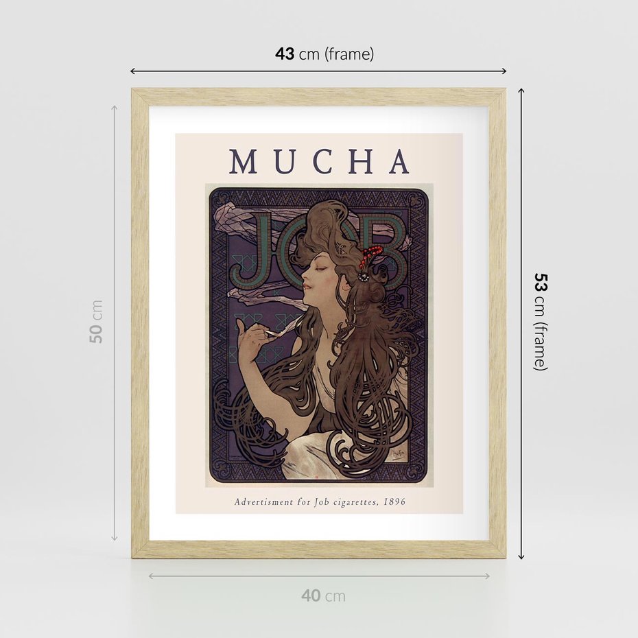 Plakat w ramie 40x50 - Reprodukcja A.Mucha - Mucha, plakat z reprodukcją - rama drewno