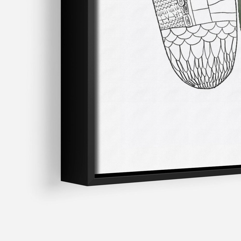 Obraz w ramie 50x70 - Przesunięte Jabłko - minimalistyczny plakat, jabłko - rama czarna