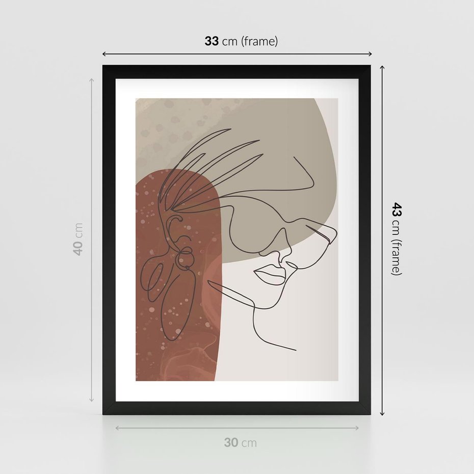 Plakat w ramie 30x40 - Kreatywność na Tle Plam - abstrakcyjna grafika, plamy - rama czarna