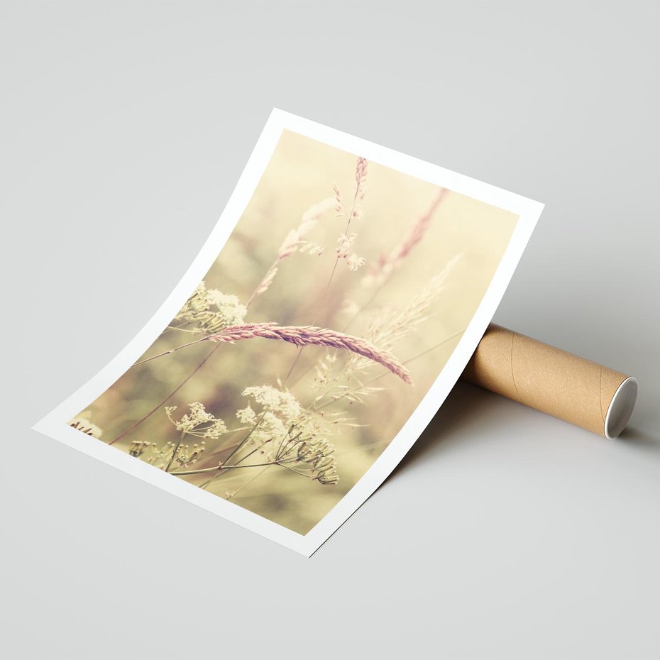 Plakat bez ramy 50x70 - Boho Wizja - suszone, trawy