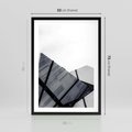 Plakat w ramie 50x70 - Nowoczesna Metropolia - architektura, proste linie - rama czarna