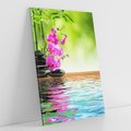 Obraz na płótnie 70x100 - Oaza Storczyka i Wody - spa, storczyk