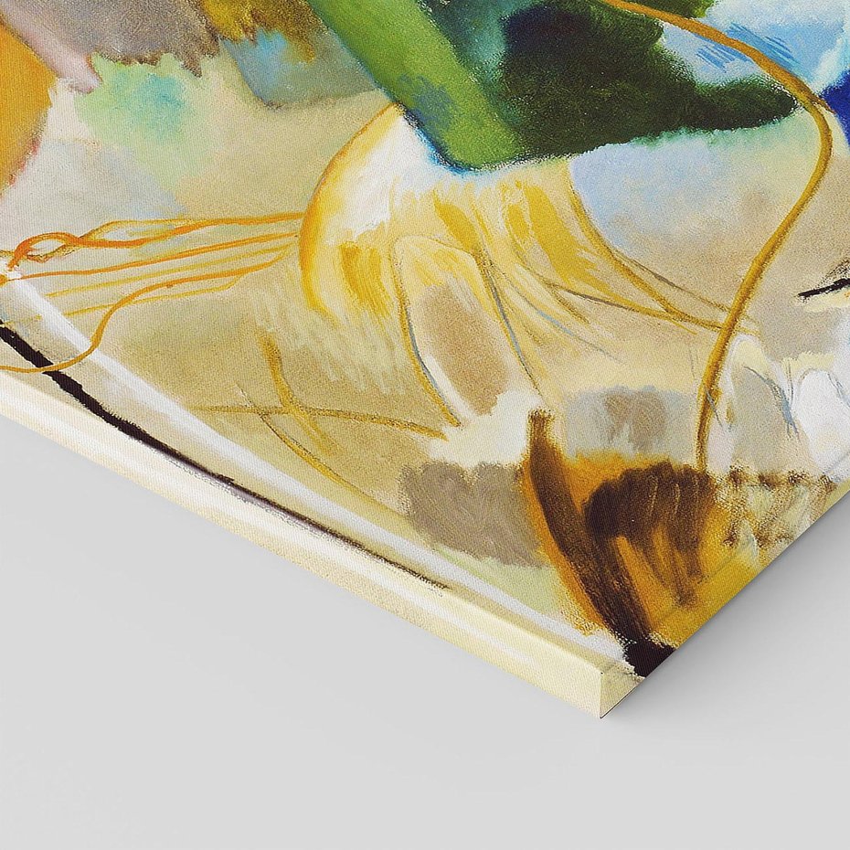 Obraz na płótnie 120x80 - "Obraz z Zielonym Centrum" (1913) Wassily Kandinsky - Reprodukcja - reprodukcja, obraz na płótnie