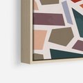 Obraz w ramie 80x80 - Modernistyczna Transcendencja - geometryczne kształty, mozaika - rama drewno