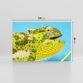 Obraz na płótnie 120x80 - Kameleon w swoim świecie - kameleon, jaszczurka