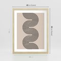Plakat w ramie 40x50 - Bezgraniczne Odbicia - abstrakcyjne linie, geometria - rama drewno