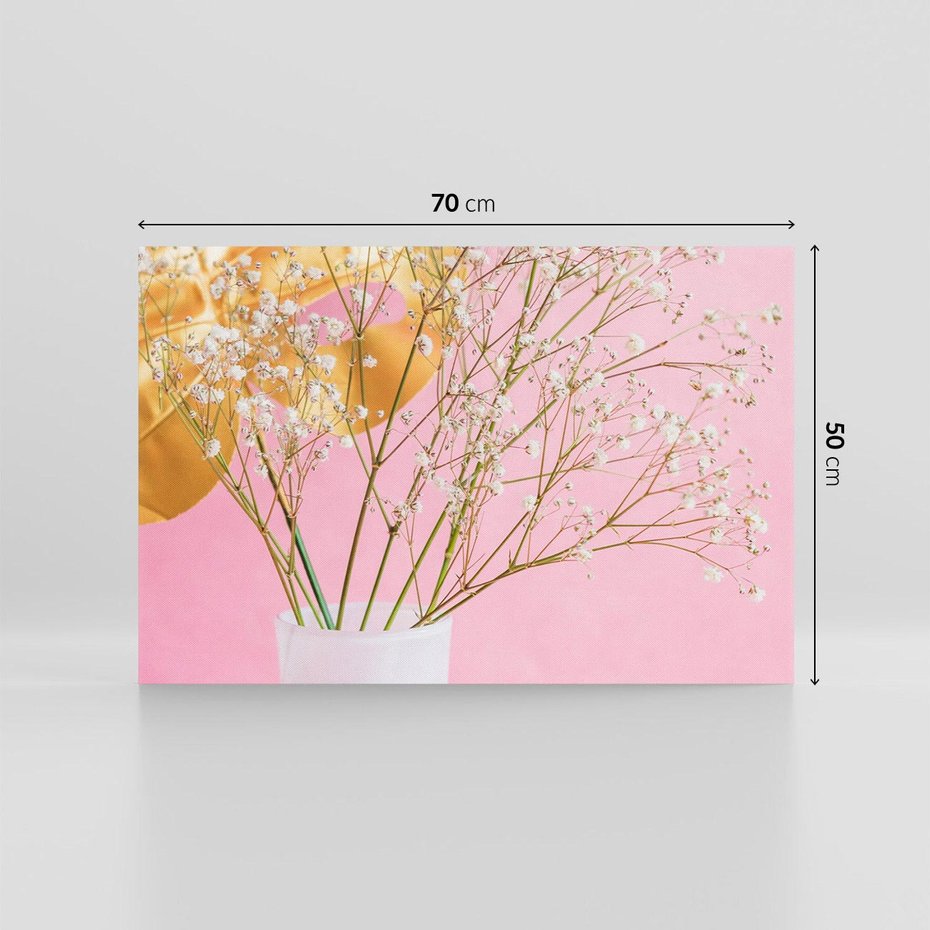 Obraz na płótnie 70x50 - Przyjemność Złotej Natury - złote, liście