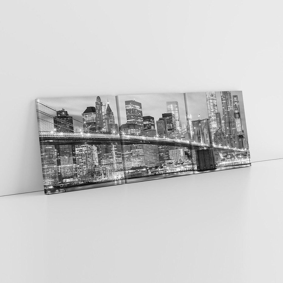 Obraz na płótnie 90x30 - połączenie ikonicznego miasta - most, Nowy Jork