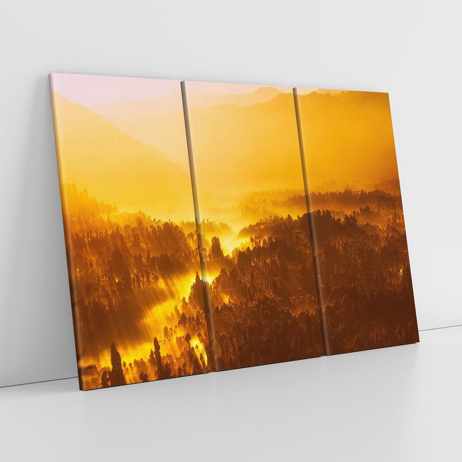 Obraz na płótnie 120x80 - Krajobraz leśny - las, drzewa