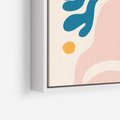 Obraz w ramie 50x50 - Granice Inspiracji - abstrakcyjne dziwne formy, nowoczesny plakat - rama biała