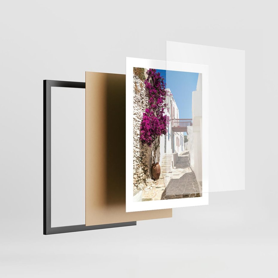 Plakat w ramie 30x40 - Kwiaty Chorwacji - kwiaty, Chorwacja - rama czarna