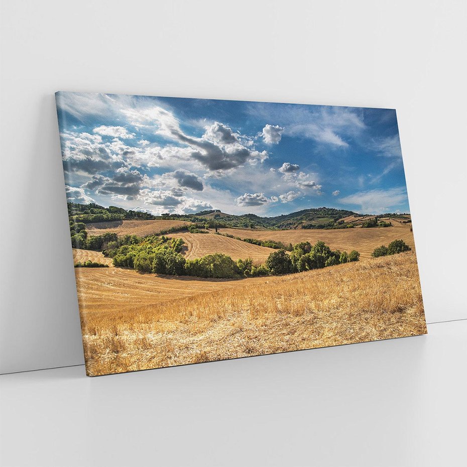 Obraz na płótnie 120x80 - Łąka góry i panoramiczny widok - łąka, góry