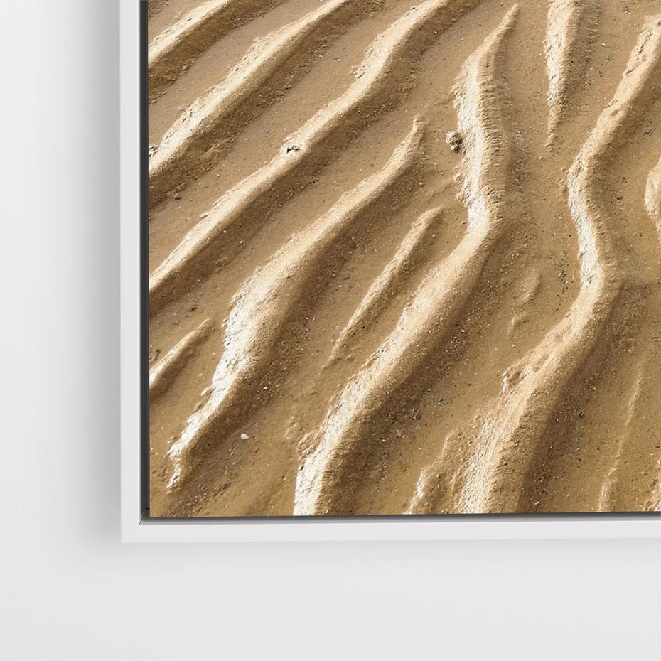 Obraz w ramie 50x50 - Piasek i Nieskończoność - pustynia, piasek - rama biała