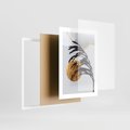 Plakat w ramie 30x40 - Palma w Szkicu - nowoczesna grafika, palma - rama biała