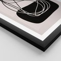 Plakat w ramie 50x70 - Linie Eksploracji - abstrakcyjne szkicowane linie, minimalizm - rama czarna