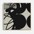 Obraz w ramie 80x80 - Modernistyczne Refleksje - abstrakcja, mroczny klimat - rama drewno