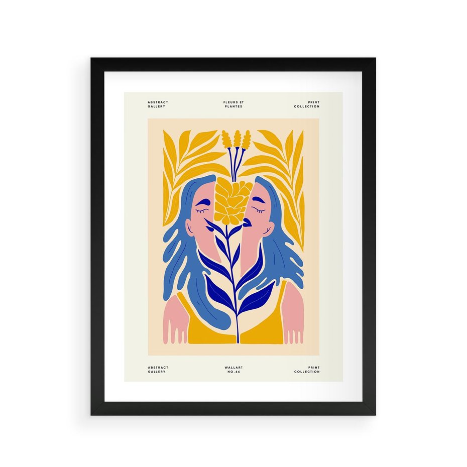 Plakat w ramie 40x50 - Roztopione Granice - nowoczesna sztuka, abstrakcja - rama czarna