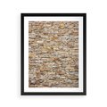 Plakat w ramie 40x50 - Mur z cegieł - surowa elegancja - mur, cegły - rama czarna