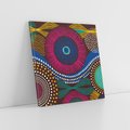 Obraz na płótnie 50x50 - Energia Wzorców - enticzne wzory, kształty