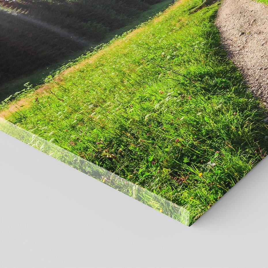 Obraz na płótnie 140x70 - Harmonia natury - góry, łąka