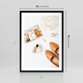 Plakat w ramie 50x70 - Elegancja w Szafie - modowa fotografia, buty - rama czarna