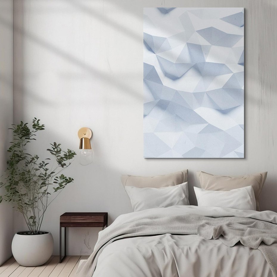 Obraz na płótnie 80x120 - Trójwymiarowa geometria - geometria, 3d