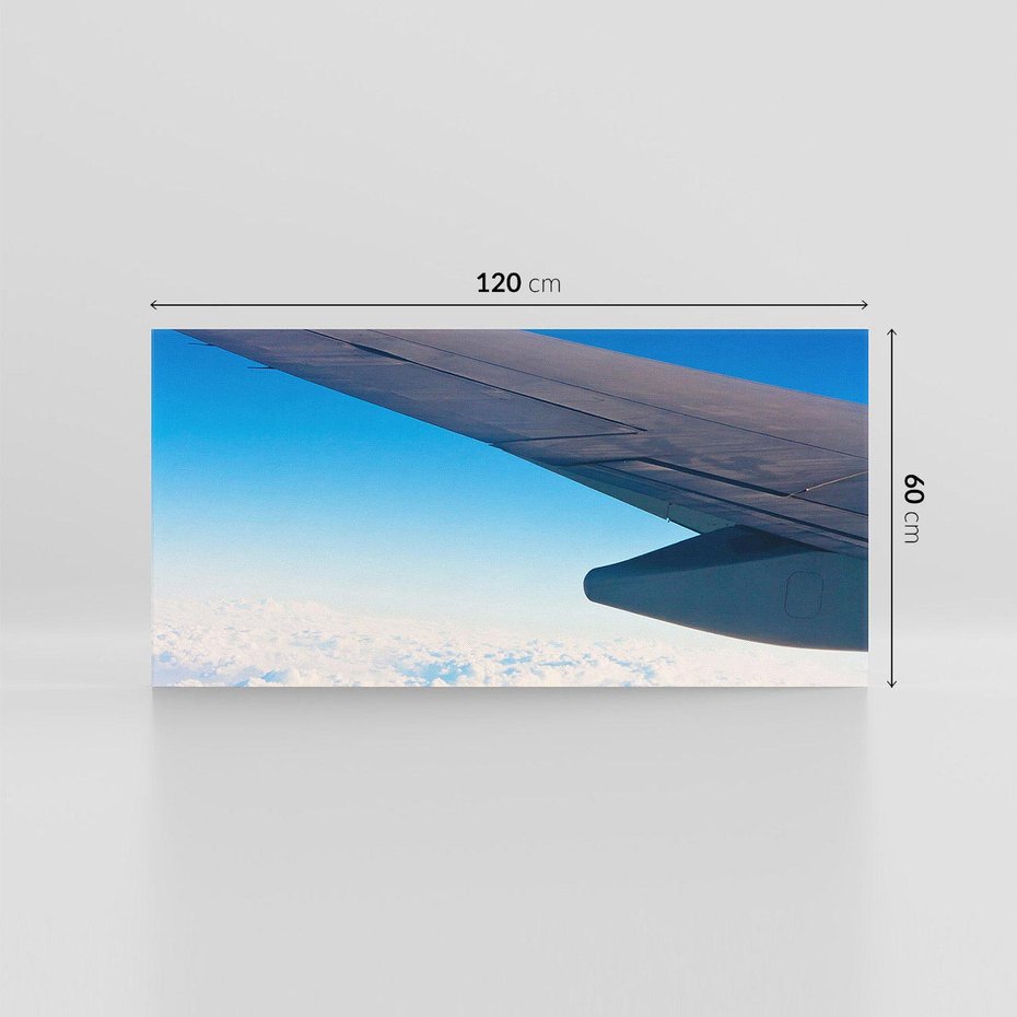 Obraz na płótnie 120x60 - Samolot ku Księżycowi - samolot, ksieżyc