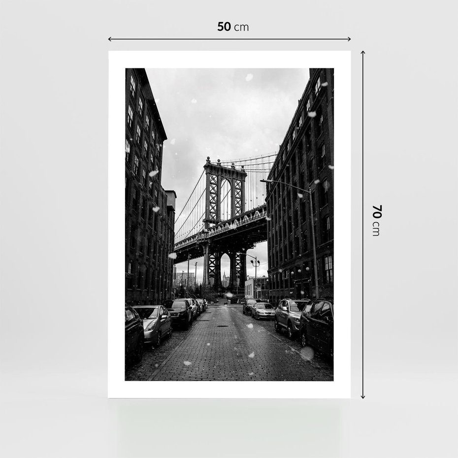 Plakat bez ramy 50x70 - Ikona Miasta - Nowy Jork, most