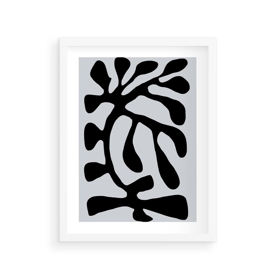 Plakat w ramie 30x40 - Przenikające Refleksje - matisse, sztuka nowoczesna - rama biała