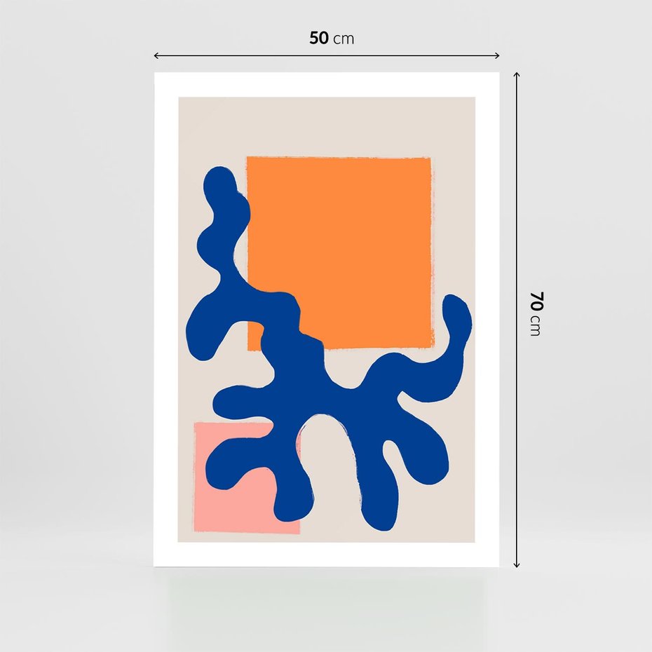 Plakat bez ramy 50x70 - Bezczasowe Pastelowe Plamy - abstrakcja, nowoczesny plakat