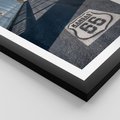 Plakat w ramie 40x50 - Kansas i Route 66 - Kansas, route 66 - rama czarna