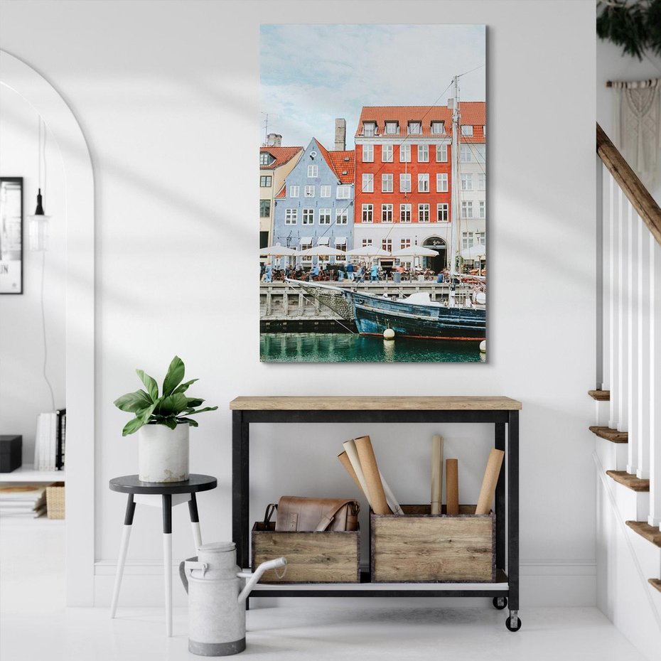 Obraz na płótnie 80x120 - Miejska Dynamika - Dania, Kopehaga