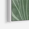 Obraz w ramie 80x80 - Zieleń Kształtująca Spokój - zielony plakat, roślinne inspiracje - rama biała