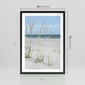 Plakat w ramie 50x70 - Przytulna Śródziemnomorska Trawa - plaża, trawy - rama czarna