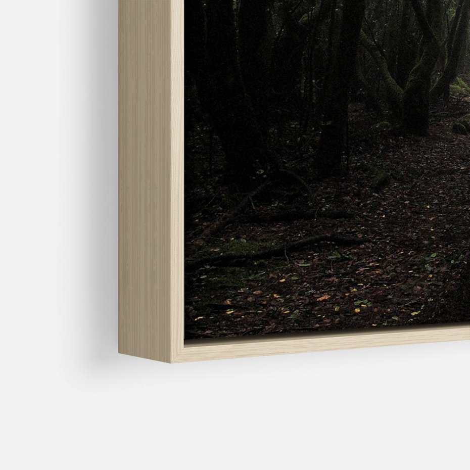 Obraz w ramie 70x50 - Urok Drogi - las, droga - rama drewno