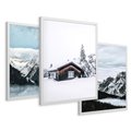 Zestaw obrazy w ramie 50x70 galeria - Górski, pejzaż, zima - rama biała