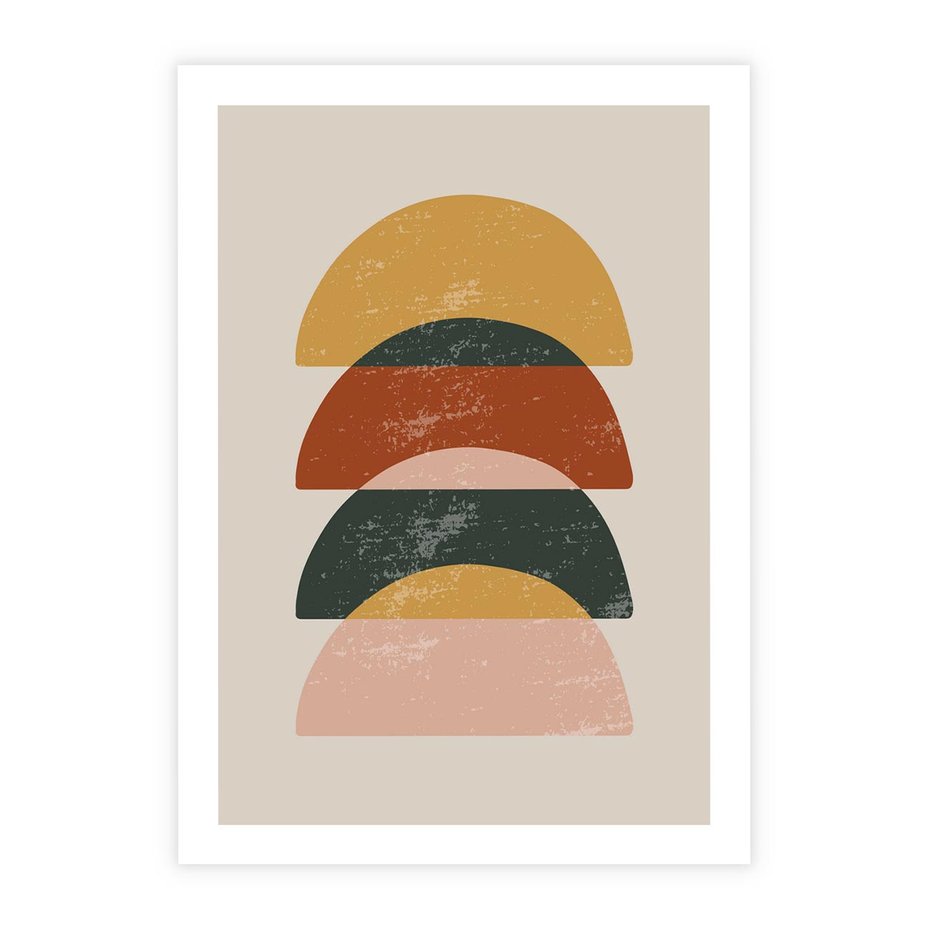 Plakat bez ramy 50x70 - Energetyczne Wzory - nowoczesny plakat, abstrakcyjne kształty