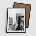 Plakat w ramie 50x70 - Fotografia Wieżowców - architektura, budynki - rama czarna