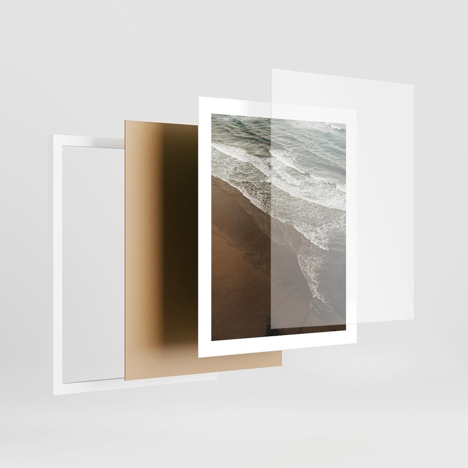 Plakat w ramie 40x50 - Spokój nad plażą - plaża, morze - rama biała