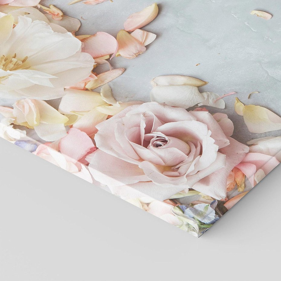 Obraz na płótnie 80x80 - Róże: kwiatowy urok - róże, kwiaty