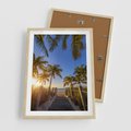 Plakat w ramie 50x70 - Rajskie palmy w tropikalnym raju - palmy, tropiki - rama drewno