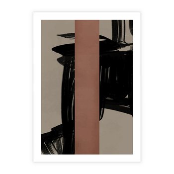 Plakat bez ramy 21x30 - Niezwykłe Przeobrażenia - abstrakcja, czarne splatane linie