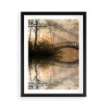 Plakat w ramie 50x70 - Romantyczny Mostek - mostek, romantyczny - rama czarna