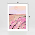 Plakat bez ramy 30x40 - Harmonijny Świt - pastelowy krajobraz, nowoczesny plakat