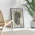 Plakat bez ramy 21x30 - Nowoczesne Odbicia Wnętrza - boho plakat, czarne kropki kreski