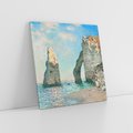 Obraz na płótnie 70x70 - Klify Étretat (1885), Claude Monet - Reprodukcja - reprodukcja, obraz na płótnie