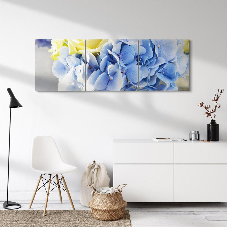 Obraz na płótnie 120x40 - Różany Bukiet - bukiet, kwiaty