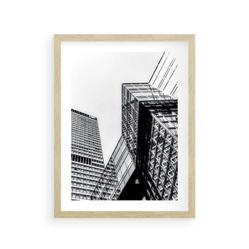Plakat w ramie 40x50 - Fotografia Wieżowców - architektura, budynki - rama drewno