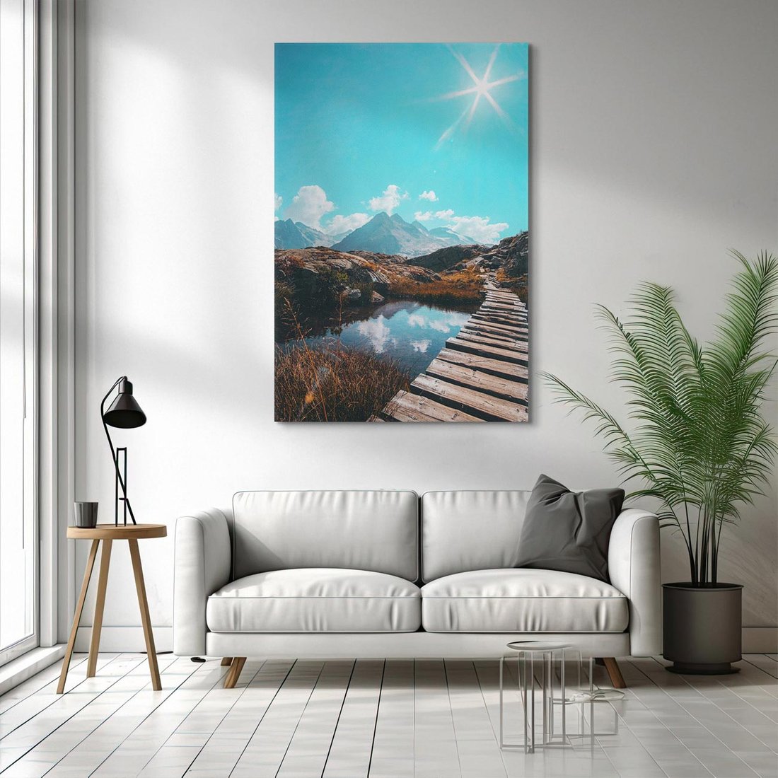 Obraz na płótnie 80x120 - Inspirujący Pejzaż - ścieżka, górska